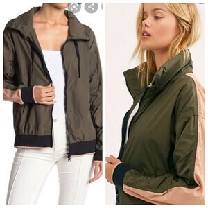 Free People Army Combo Lightweight Jacket Hoodie